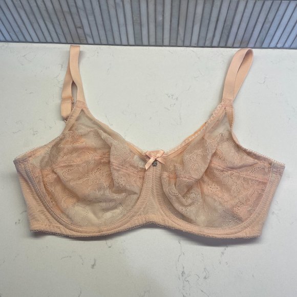 Wacoal Retro Chic Full Figure Underwire Bra, Rose Dust, Size 36DD, 36E, 855186 - Picture 2 of 5